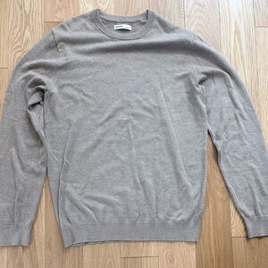 Sonoma Goods For Life Men’s Small Taupe Crewneck Sweater Cotton Blend